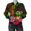 Bomber Jacket Polynesian Hawaii Polynesian Personalised - Hibiscus and Banana Leaves - BN15 Bomber Jacket