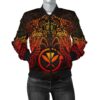 Bomber Jacket Polynesian Hawaii - Red Turtle Manta Ray - BN18 Bomber Jacket