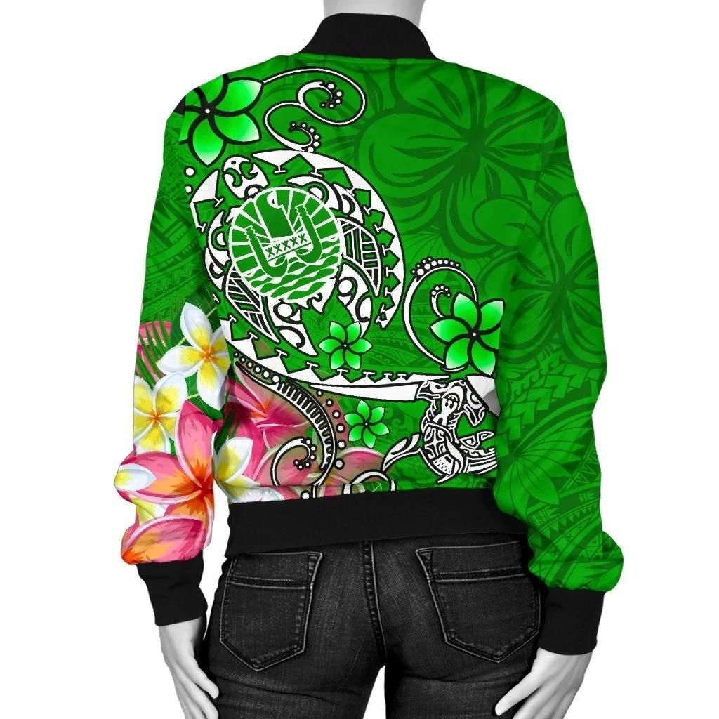 Bomber-Jacket-Tahiti-Custom-Personalised-Turtle-Plumeria-Green-BN18-Bomber-Jacket-1