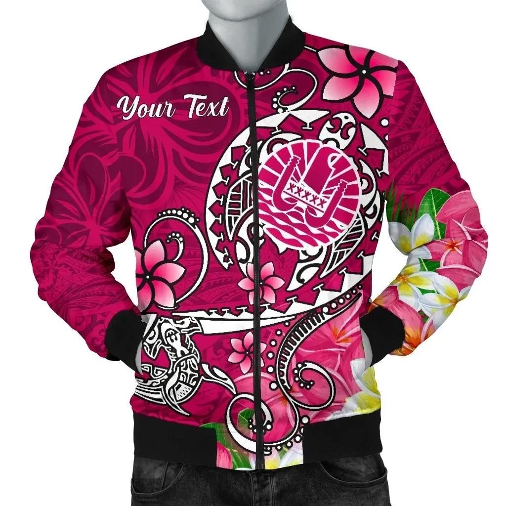 Bomber Jacket Tahiti Custom Personalised - Turtle Plumeria (Pink) - BN18 Bomber Jacket Bomber Jacket Tahiti Custom Personalised - Turtle Plumeria (Pink) - BN18 Bomber Jacket