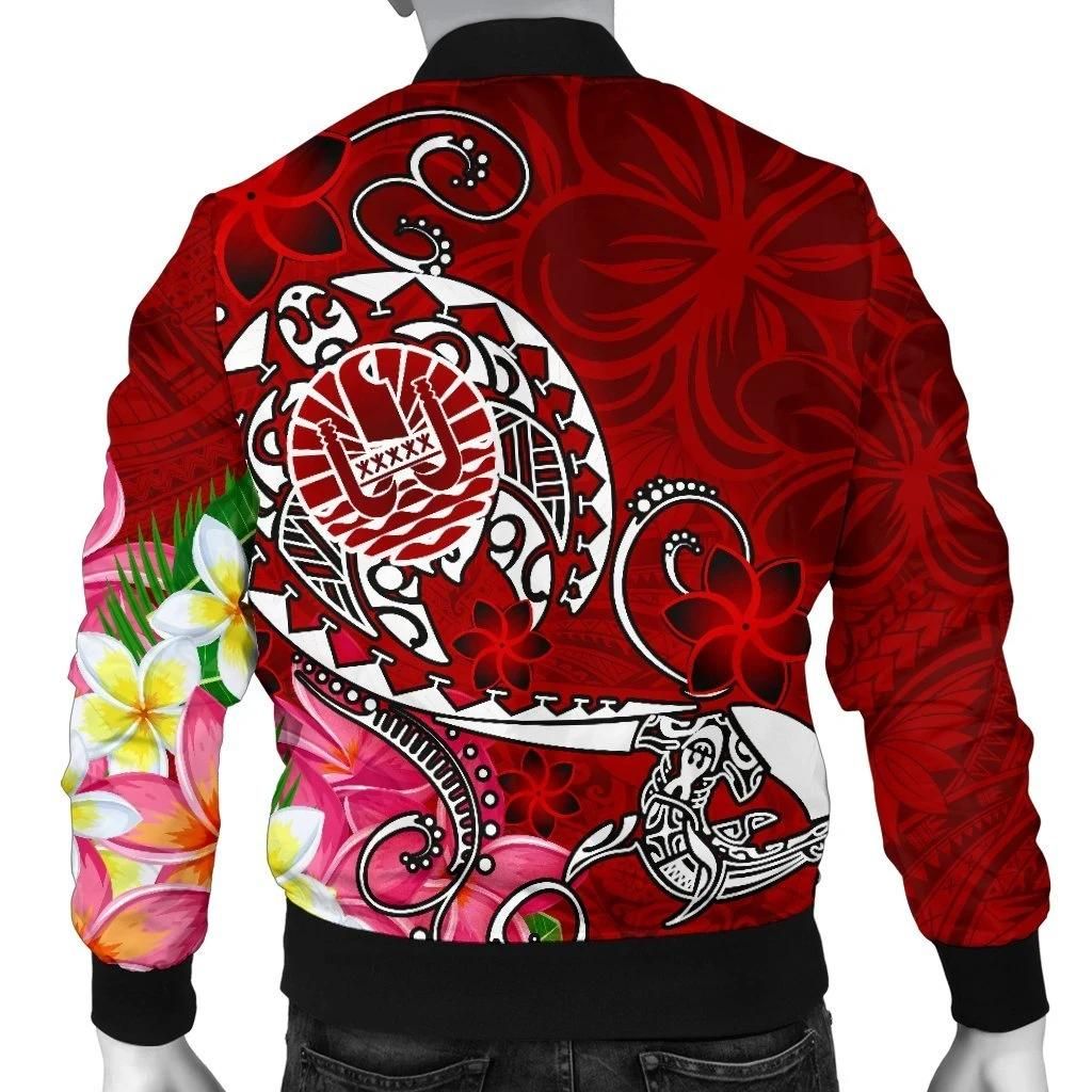 Bomber-Jacket-Tahiti-Custom-Personalised-Turtle-Plumeria-Red-BN18-Bomber-Jacket-1