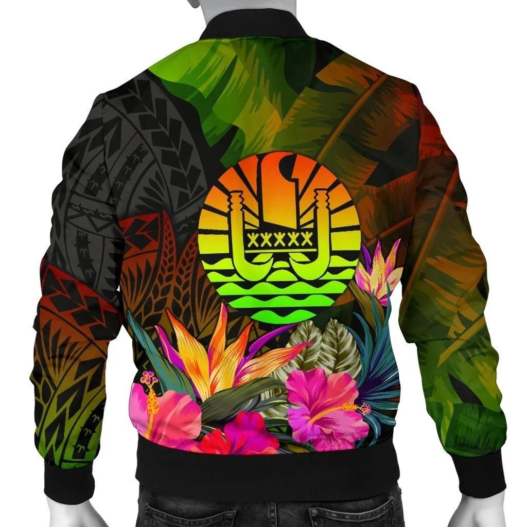 Bomber-Jacket-Tahiti-Polynesian-Personalised-Hibiscus-and-Banana-Leaves-BN15-Bomber-Jacket-1