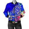 Bomber Jacket Tahiti - Turtle Plumeria (Blue) - BN18 Bomber Jacket