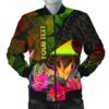 Bomber Jacket Tokelau Polynesian Personalised - Hibiscus and Banana Leaves - BN15 Bomber Jacket