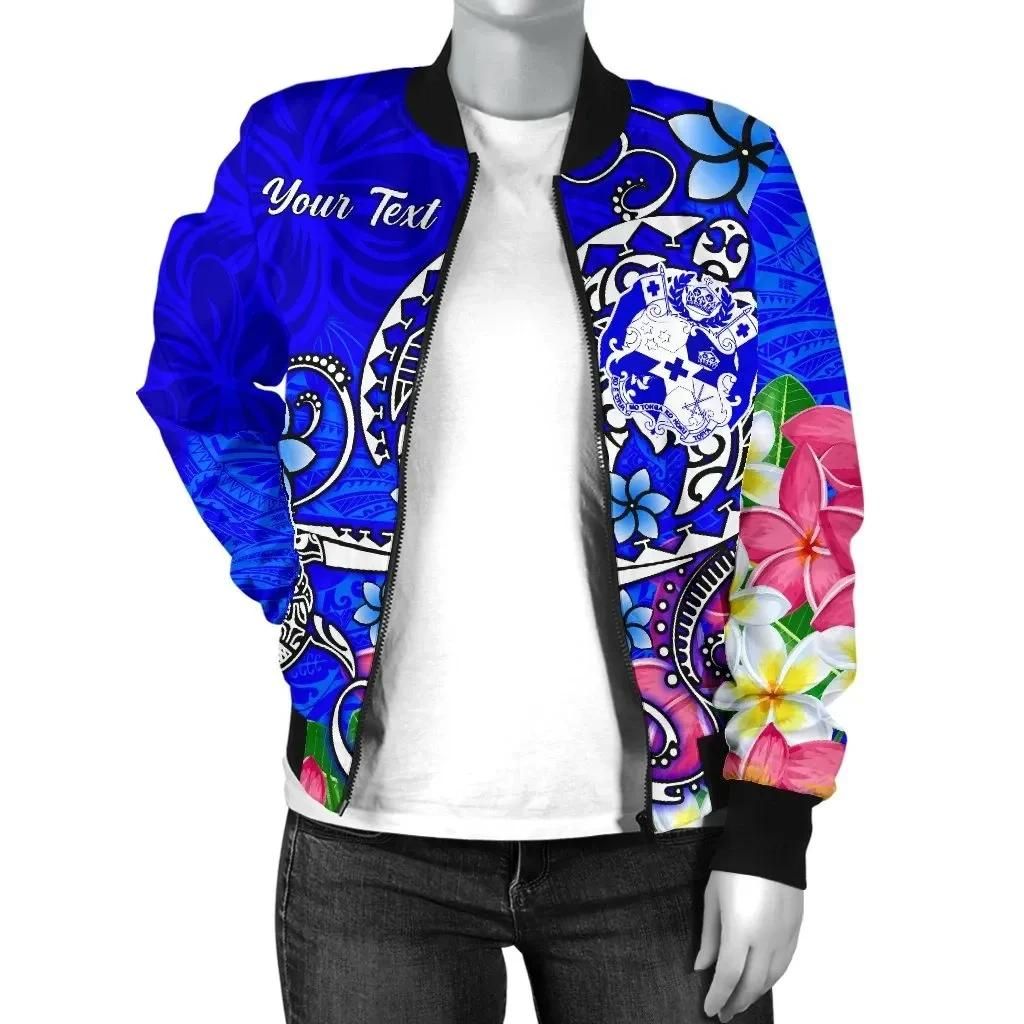 Bomber-Jacket-Tonga-Custom-Personalised-Turtle-Plumeria-Blue-BN18-Bomber-Jacket-2