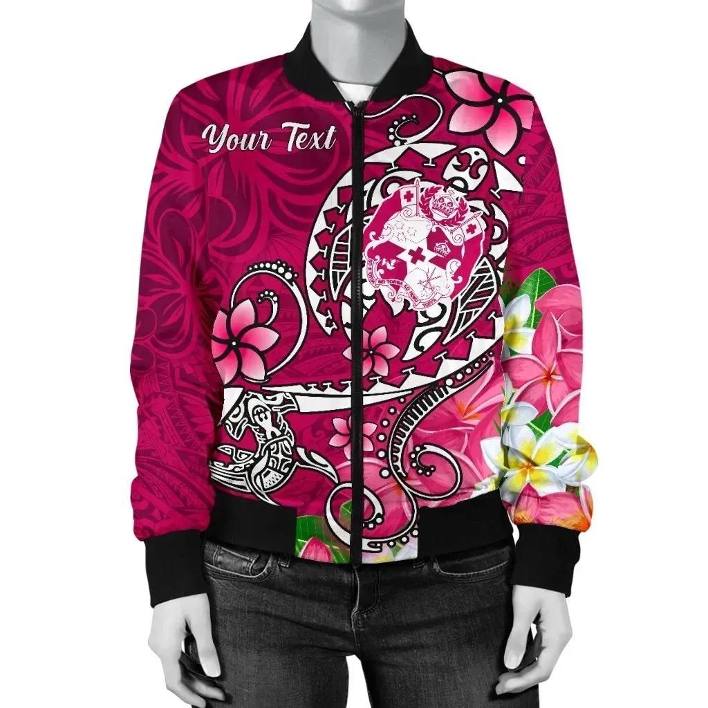 Bomber Jacket Tonga Custom Personalised - Turtle Plumeria (Pink) - BN18 Bomber Jacket Bomber Jacket Tonga Custom Personalised - Turtle Plumeria (Pink) - BN18 Bomber Jacket