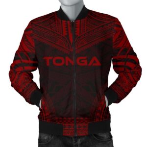 Bomber Jacket Tonga Polynesian Chief - Red Version - Bn10 Bomber Jacket