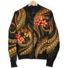 Bomber Jacket Tonga Polynesian Gold Plumeria - BN11 Bomber Jacket