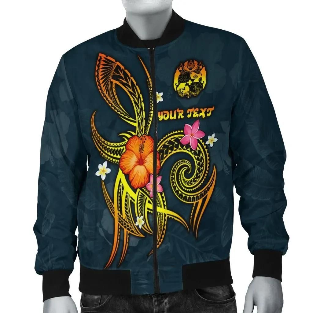 Bomber Jacket Tonga Polynesian Personalised - Legend of Tonga (Blue) - BN15 Bomber Jacket Bomber Jacket Tonga Polynesian Personalised - Legend of Tonga (Blue) - BN15 Bomber Jacket