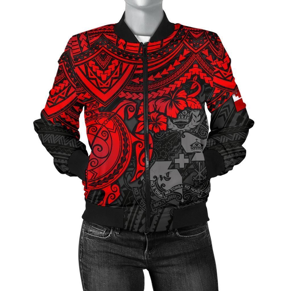 Bomber Jacket Tonga Polynesian - Red Turtle - BN15 Bomber Jacket Bomber Jacket Tonga Polynesian - Red Turtle - BN15 Bomber Jacket