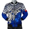 Bomber Jacket Tonga Polynesian b - Blue Turtle - BN15 Bomber Jacket