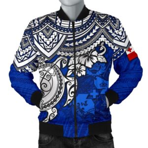 Bomber Jacket Tonga Polynesian b - Blue Turtle - BN15 Bomber Jacket