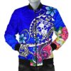 Bomber Jacket Tonga - Turtle Plumeria (Blue) - BN18 Bomber Jacket