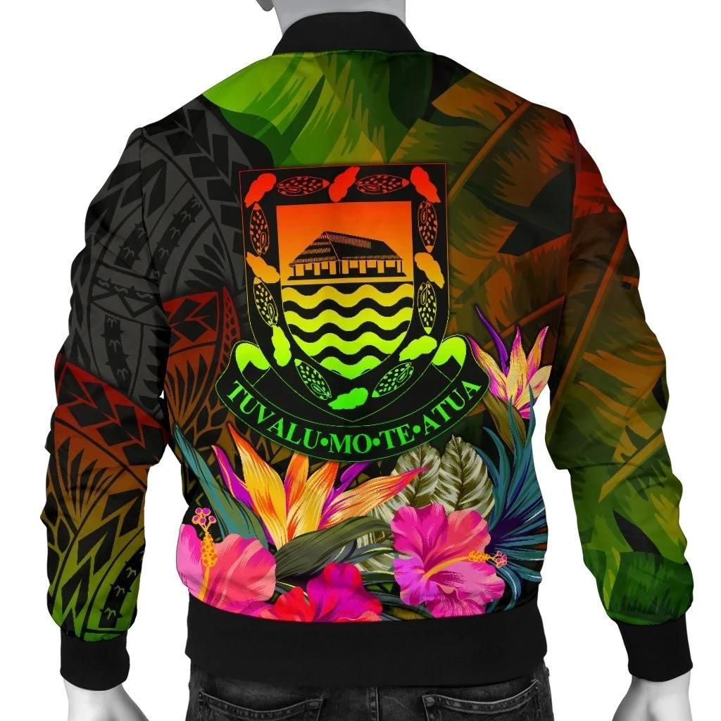 Bomber-Jacket-Tuvalu-Polynesian-Personalised-Hibiscus-and-Banana-Leaves-BN15-Bomber-Jacket-1