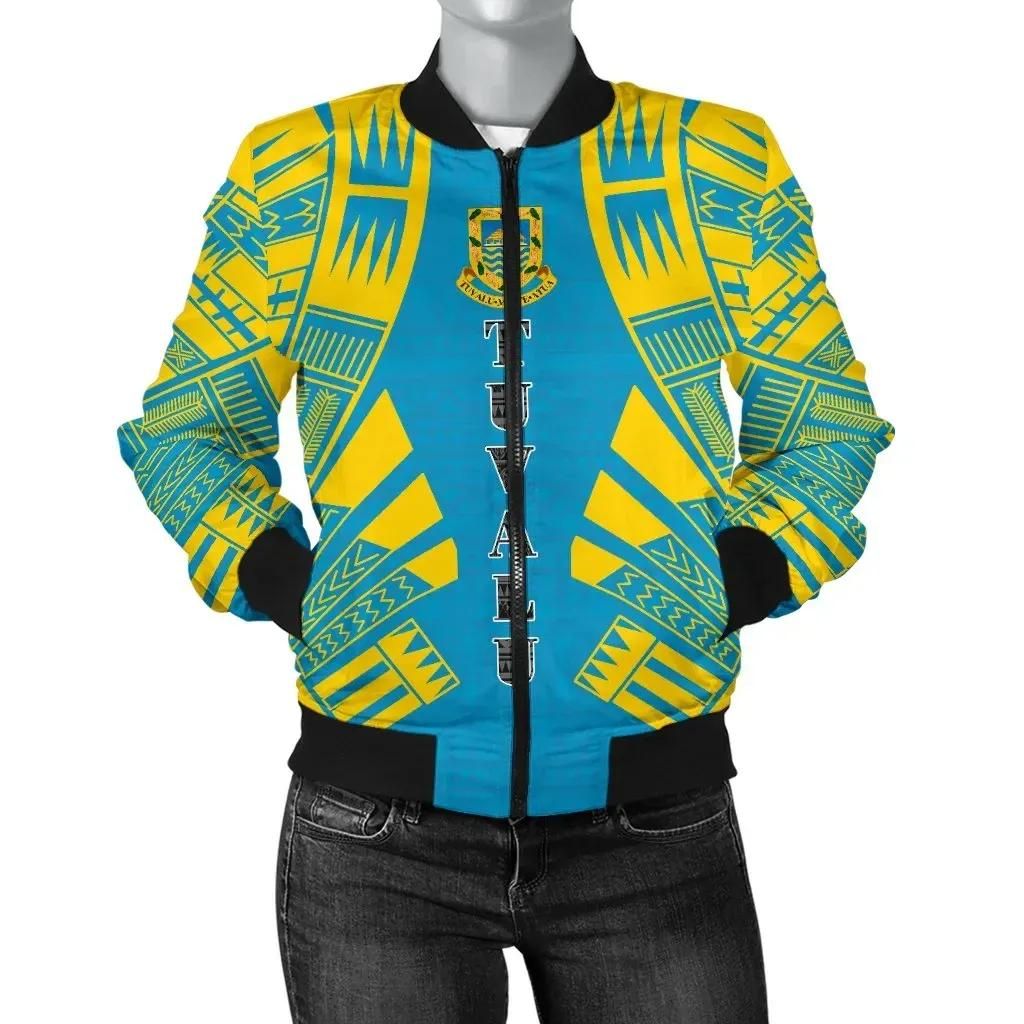 Bomber Jacket Tuvalu Polynesian Tattoo Flag - BN0110 Bomber Jacket Bomber Jacket Tuvalu Polynesian Tattoo Flag - BN0110 Bomber Jacket