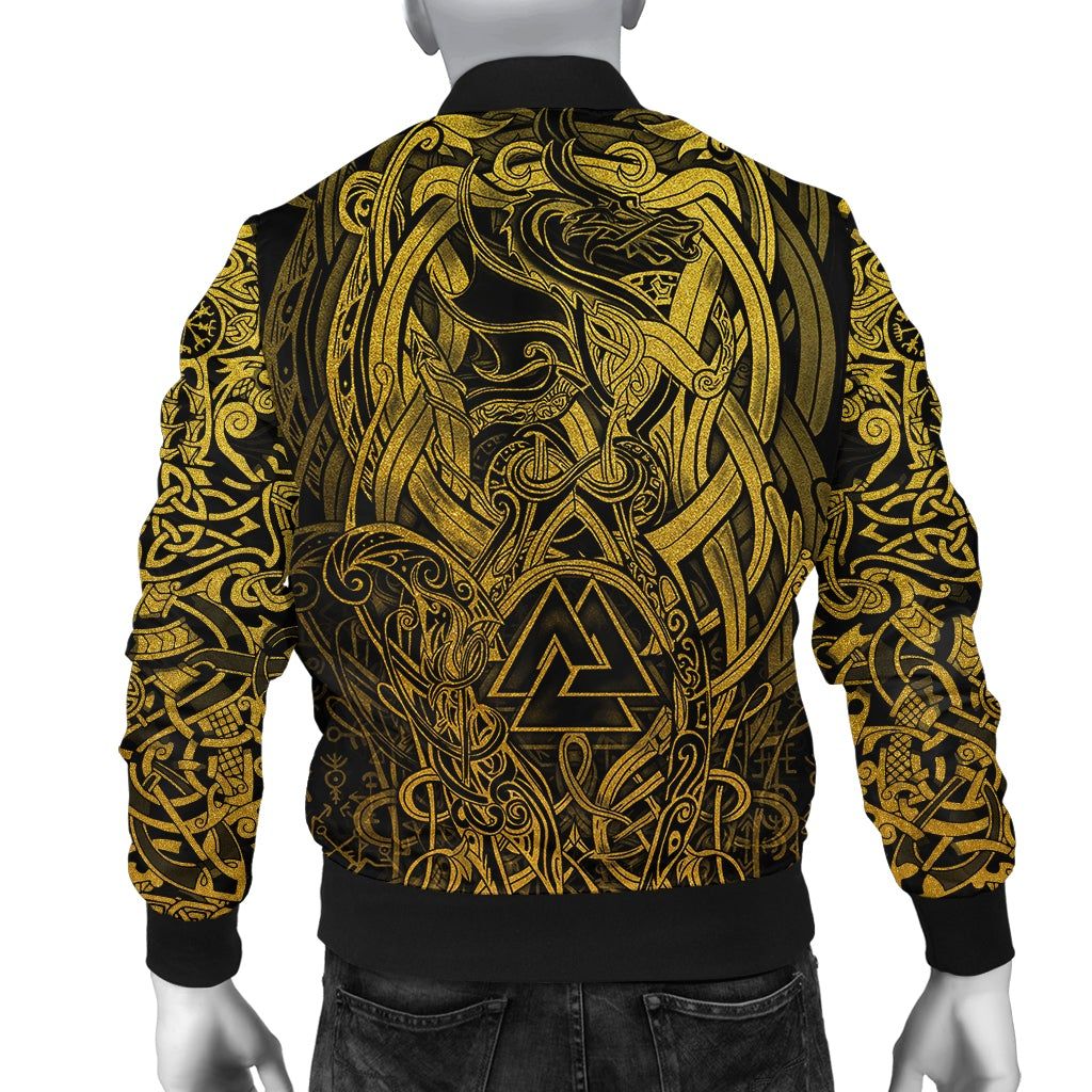 Bomber-Jacket-Valknut-and-Dragon-Tattoo-Golden-A31-Bomber-Jacket-1