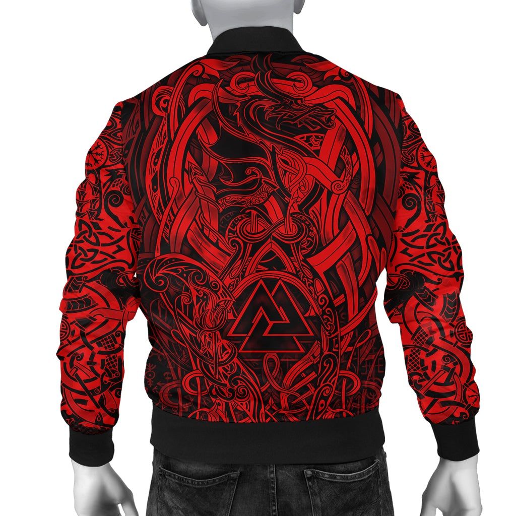 Bomber-Jacket-Valknut-and-Dragon-Tattoo-Red-A31-Bomber-Jacket-1