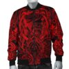 Bomber Jacket - Valknut and Dragon Tattoo Red A31 Bomber Jacket