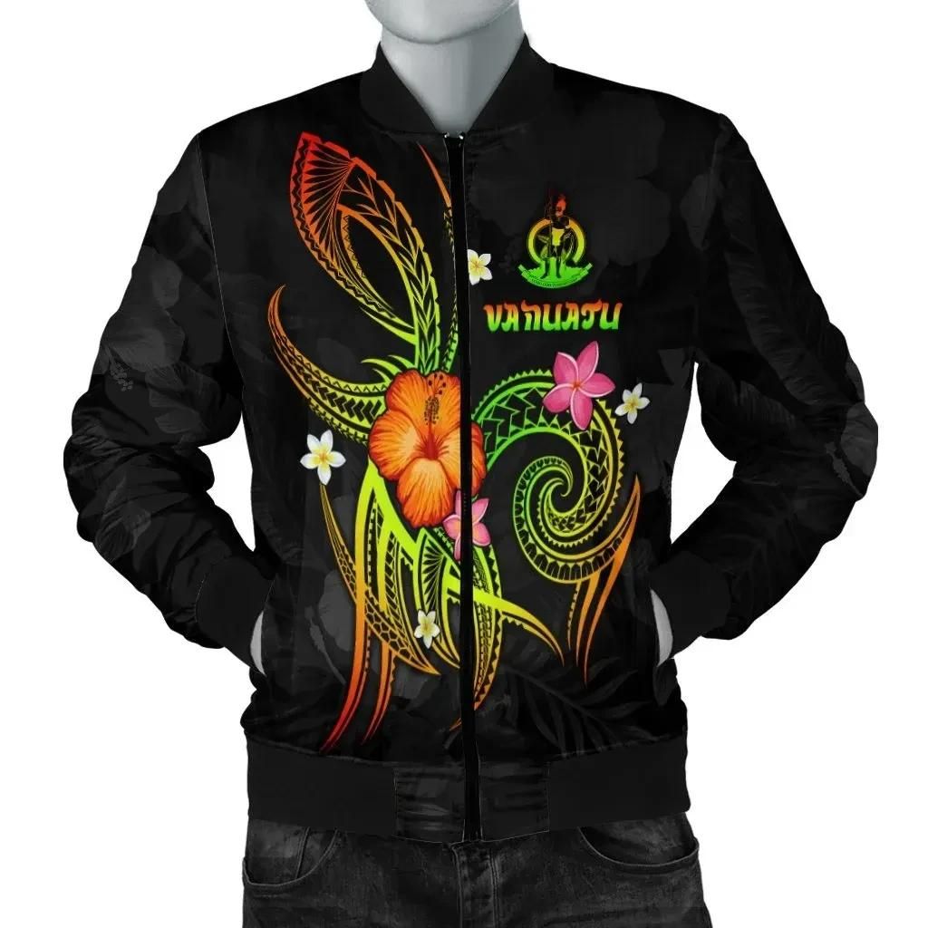 Bomber Jacket Vanuatu Polynesian - Legend of Vanuatu (Reggae) - BN15 Bomber Jacket Bomber Jacket Vanuatu Polynesian - Legend of Vanuatu (Reggae) - BN15 Bomber Jacket