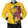 Bomber Jacket Vanuatu - Vanuatu Symbols With Hibiscus - BN17 Bomber Jacket