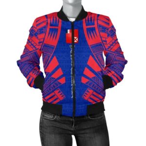 Bomber Jacket Wallis And Futuna Polynesian Tattoo Flag - BN0110 Bomber Jacket
