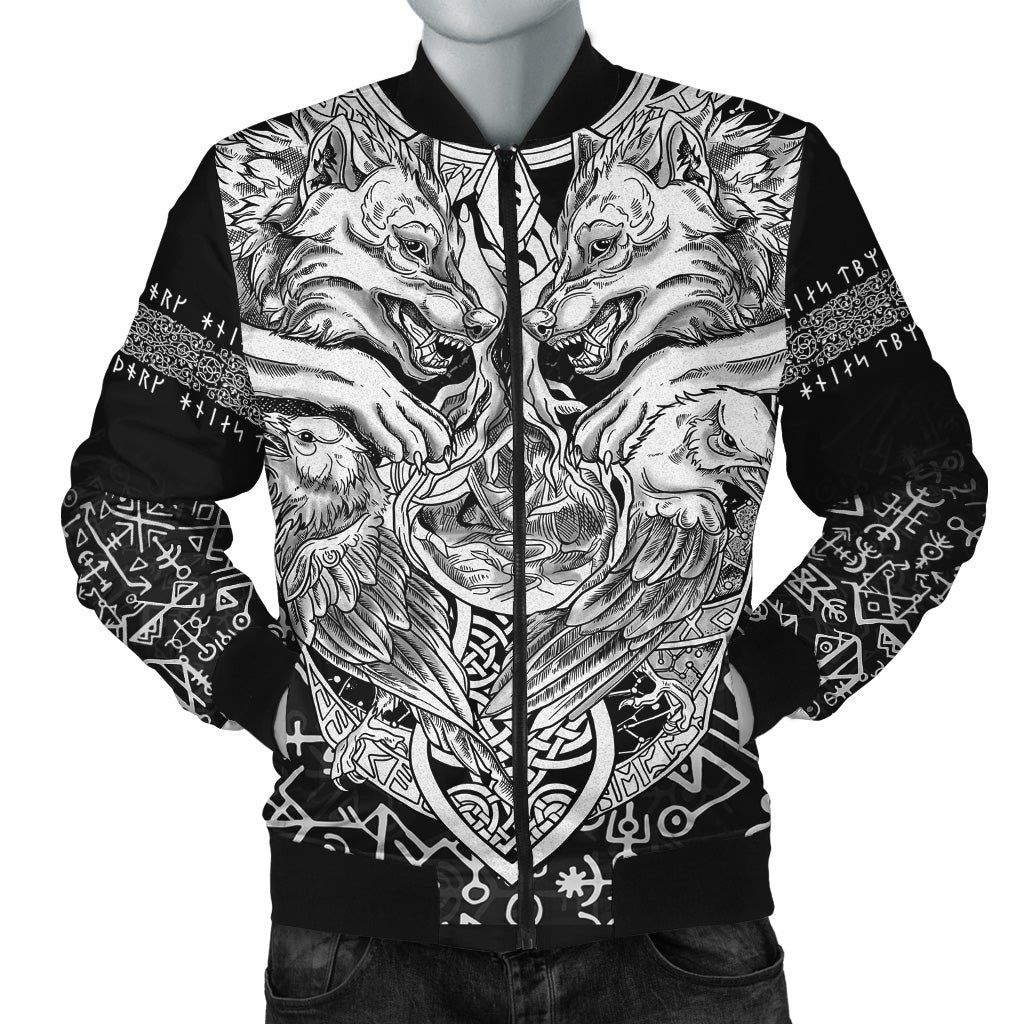 Bomber Jacket - Wolf And Raven Special A21 Bomber Jacket Bomber Jacket - Wolf And Raven Special A21 Bomber Jacket