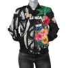 Bomber Jacketamoa Coat Of Arms Polynesian With Hibiscus TH5 Bomber Jacket