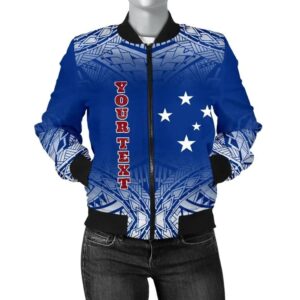 Bomber Jacketamoa Custom Personalised - Polynesian Fog Blue - BN09 Bomber Jacket