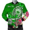 Bomber Jacketamoa Custom Personalised - Turtle Plumeria (Green) - BN18 Bomber Jacket