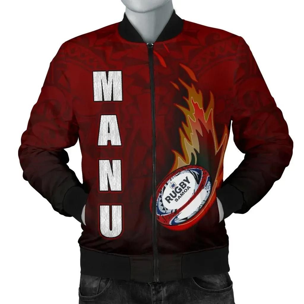 Bomber Jacketamoa - Manu Rugby Fire - BN09 Bomber Jacket Bomber Jacketamoa - Manu Rugby Fire - BN09 Bomber Jacket