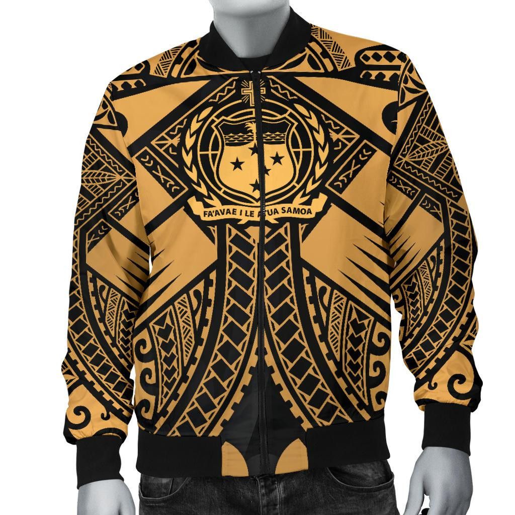 Bomber-Jacketamoa-Polynesian-Samoa-Gold-Seal-with-Polynesian-Tattoo-BN18-Bomber-Jacket-1