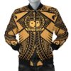 Bomber Jacketamoa Polynesian - Samoa Gold Seal with Polynesian Tattoo - BN18 Bomber Jacket