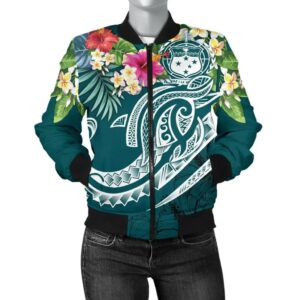 Bomber Jacketamoa Polynesian - Summer Plumeria - BN15 Bomber Jacket