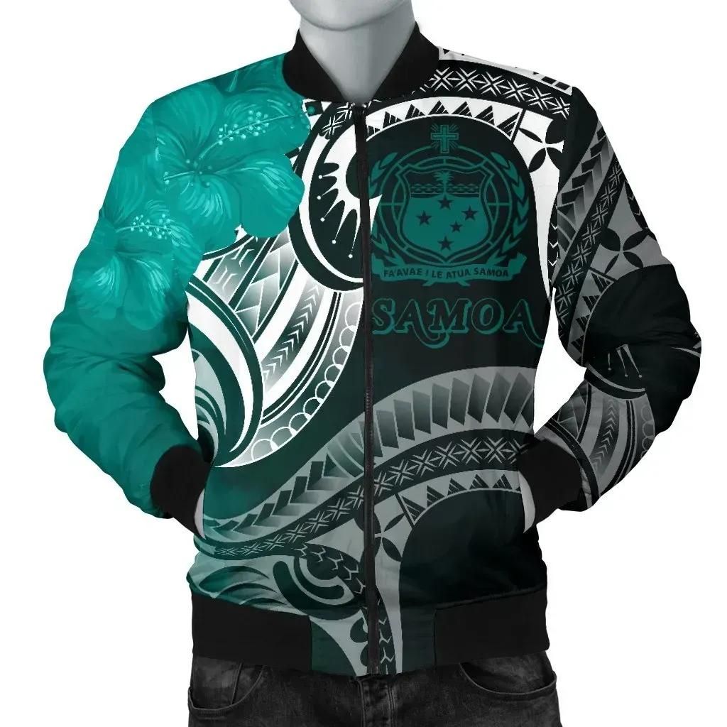 Bomber Jacketamoa - Samoa Seal Wave Style (Green) - BN18 Bomber Jacket Bomber Jacketamoa - Samoa Seal Wave Style (Green) - BN18 Bomber Jacket
