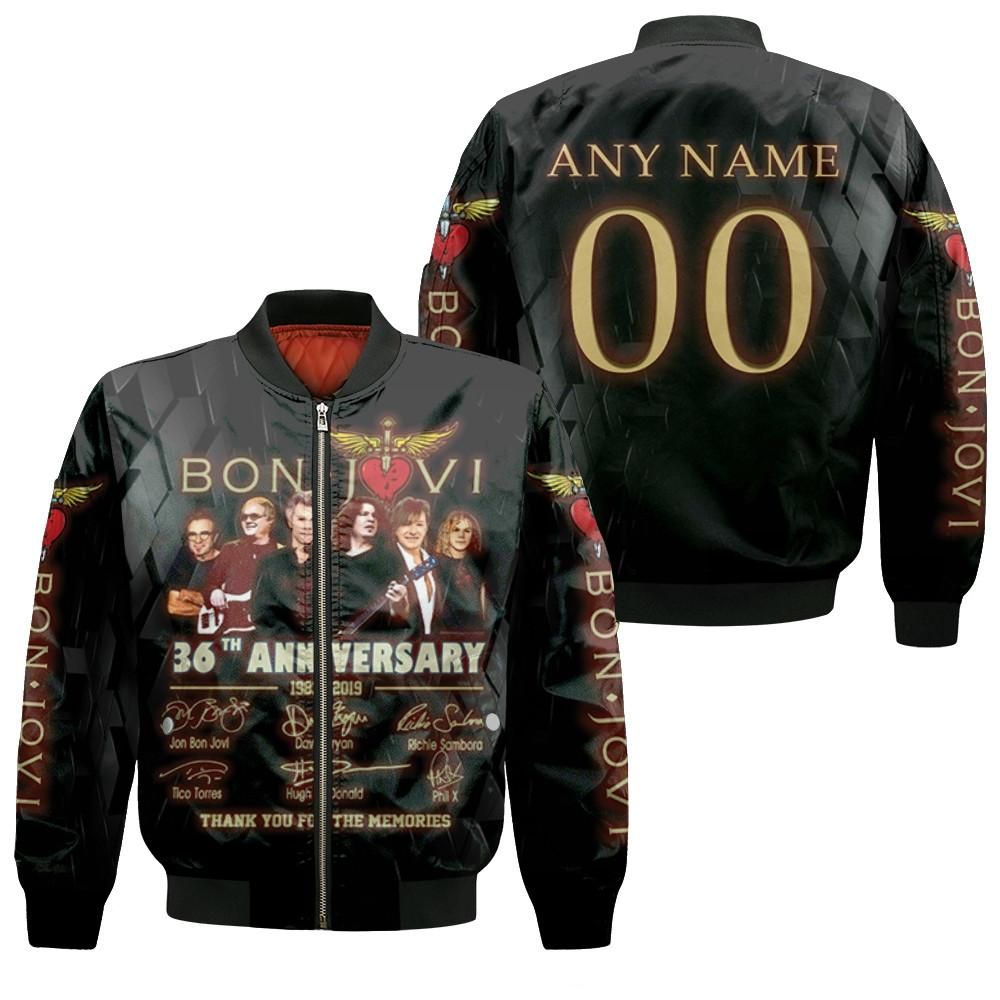 Bon Jovi 36th Anniversary Thank You For The Memories Legend Rock Band 3D Designed Allover Gift With Custom Name Number For Bon Jovi Fans.jpg Bomber Jacket Bon Jovi 36th Anniversary Thank You For The Memories Legend Rock Band 3D Designed Allover Gift With Custom Name Number For Bon Jovi Fans.jpg Bomber Jacket