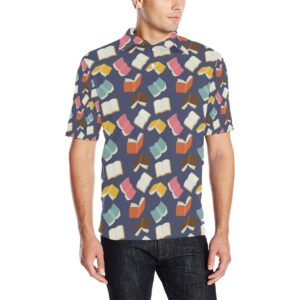 Book Pattern Print Design 01 Men Polo Shirt