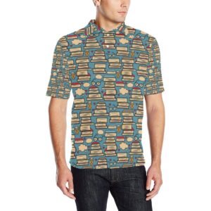 Book Pattern Print Design 03 Men Polo Shirt