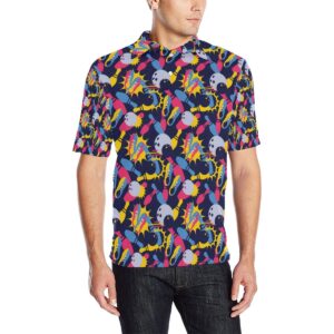 Bowling Pattern Print Design 02 Men Polo Shirt