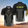 Bowling Strike Neon Line Basic Men'S Polo Shirt #V