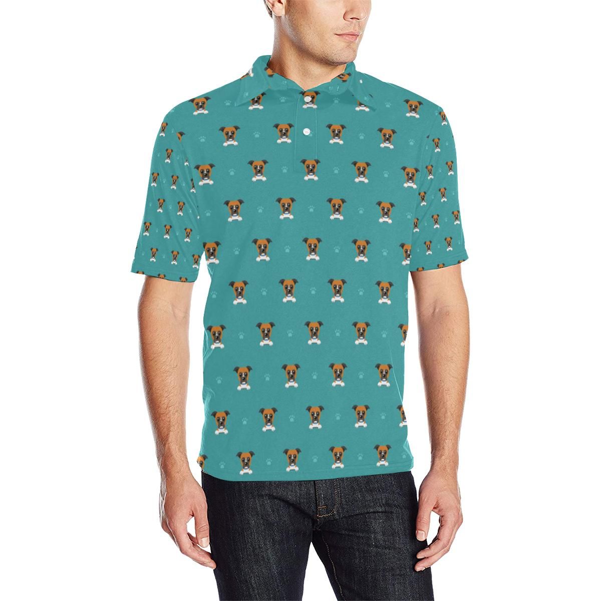 Boxers Pattern Print Design 03 Men Polo Shirt Boxers Pattern Print Design 03 Men Polo Shirt