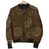 Brain Thinking Pattern Print Women Casual Bomber Jacket