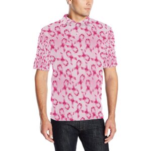 Breast Cancer Pattern Print Design 04 Men Polo Shirt