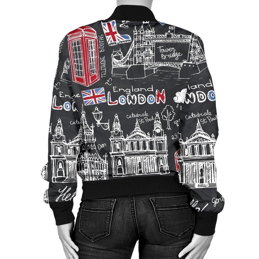 British-Pattern-Print-Women-Casual-Bomber-Jacket-2