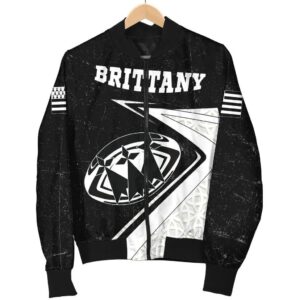 Brittany Rugby Men's Bomber Jacket - Celtic Bretagne Rugby Ball - BN22 Bomber Jacket