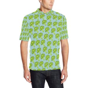 Broccoli Pattern Print Design 02 Men Polo Shirt