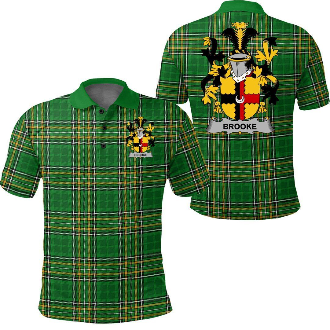 Brooke Ireland Polo Shirt - Irish National Tartan A7 Brooke Ireland Polo Shirt - Irish National Tartan A7
