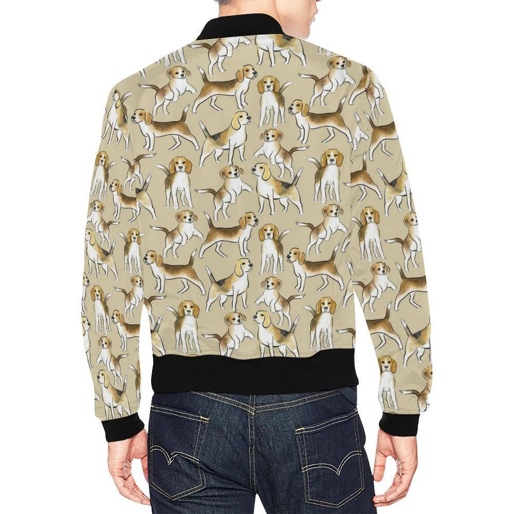 Brown-Beagle-Paw-Pattern-Print-Mens-Bomber-Jacket-2