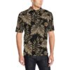 Brown Tropical Palm Leaves Men Polo Shirt