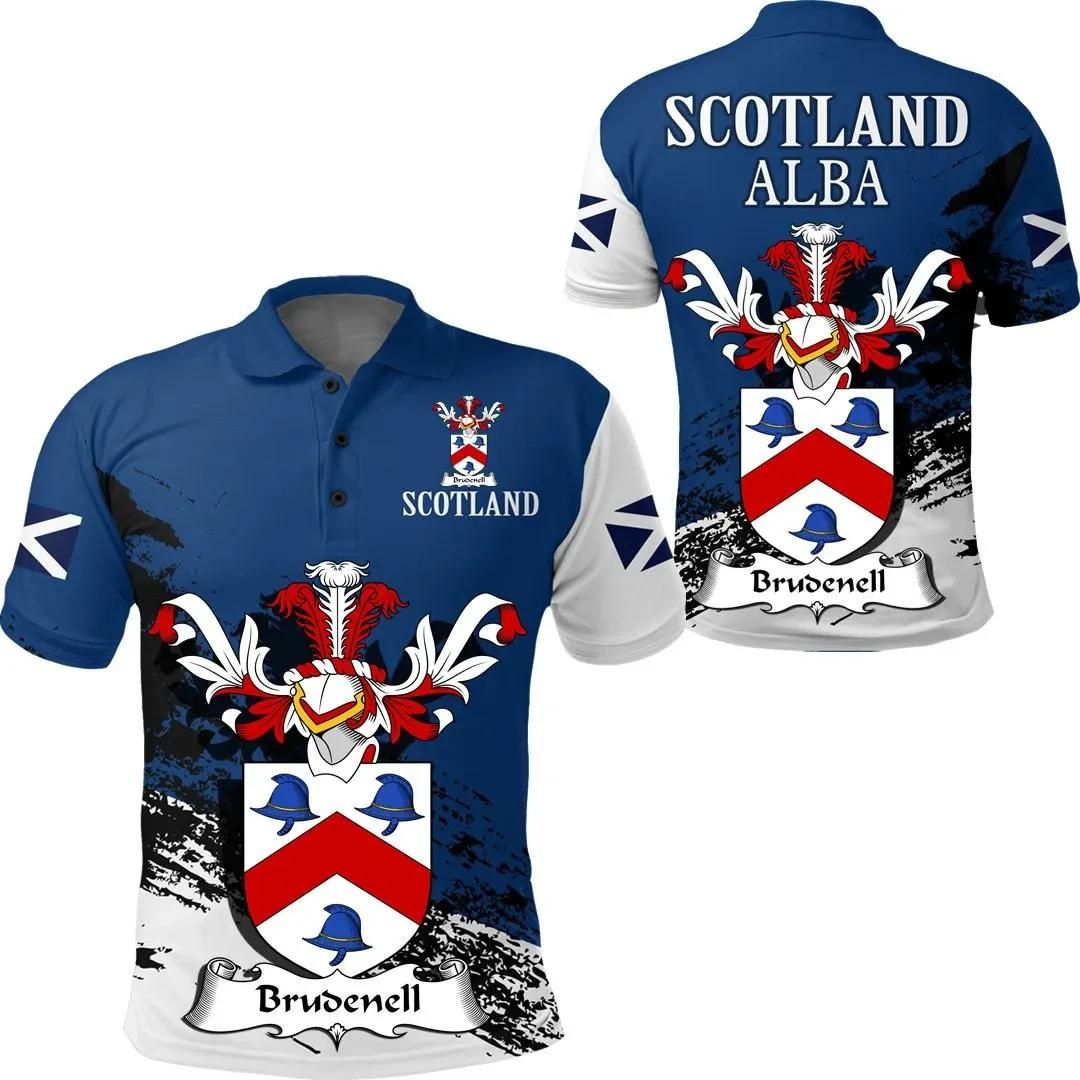 Brudenell Scottish Family Crest Scotland Special Polo Shirt - Golf Shirt A7 Brudenell Scottish Family Crest Scotland Special Polo Shirt - Golf Shirt A7
