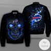 Buffalo Bills Lava Skull Full Print Bomber Jacket
